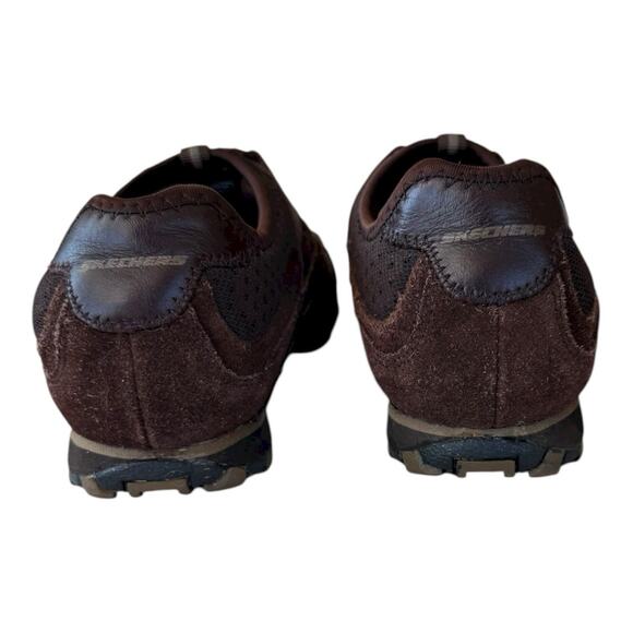 Skechers Women's Shoes Brown Leather Slip On Athletic Sneakers Size 6.5 - Picture 4 of 12